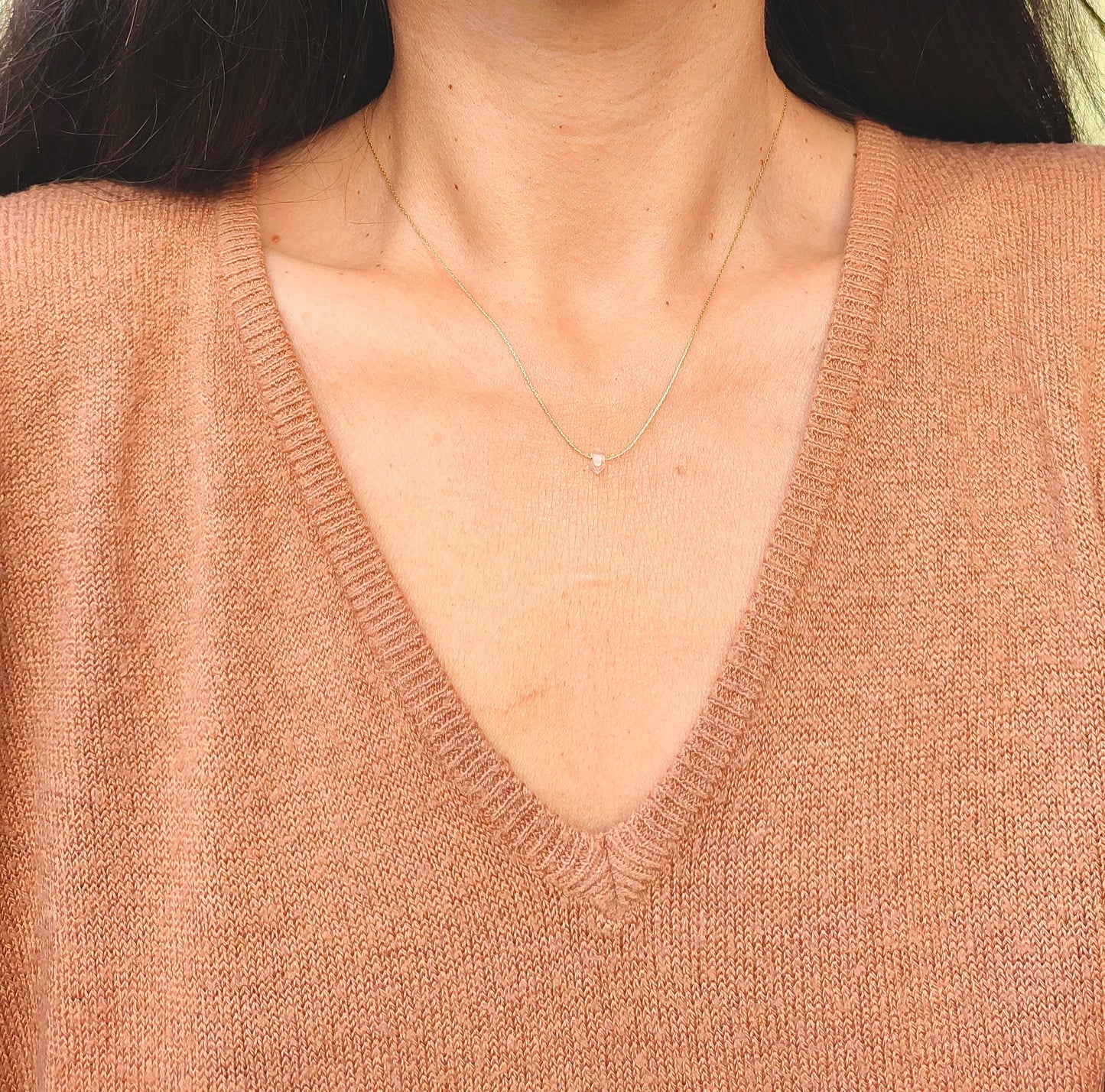 Herkimer Diamant Halskette Gold - Sterling Silber