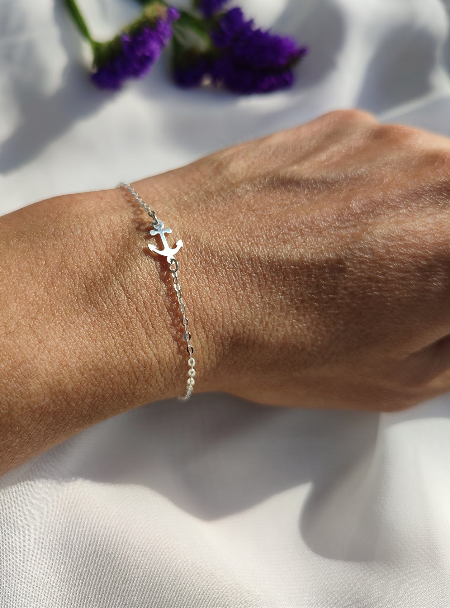 925 Sterling Silber Armband, Anker Armband für Frauen