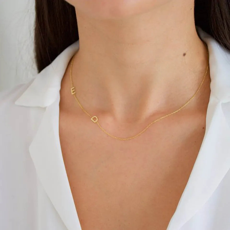 Namen Kette, Goldene Halskette mit Namen oder Buchstaben personalisierte Namenskette