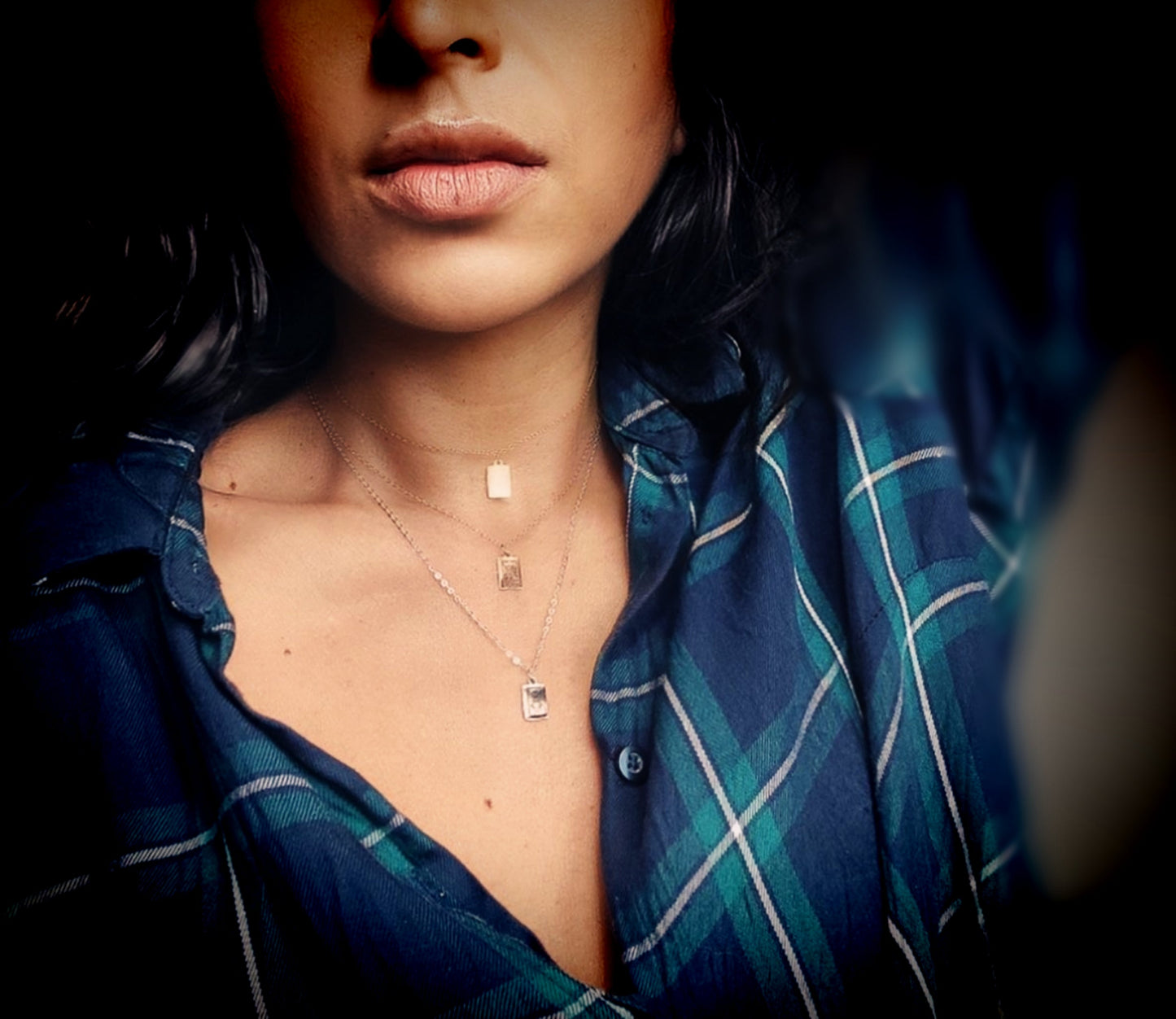 Tarotkarten Anhänger, personalisierte Tarotkarte in Gold, Roségold und Silber