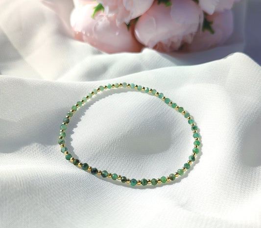 Smaragd Perlen Armband mit Farbverlauf