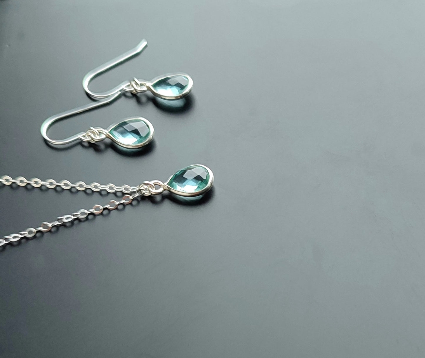 Aquamarin Ohrringe, 925 Sterling Silber