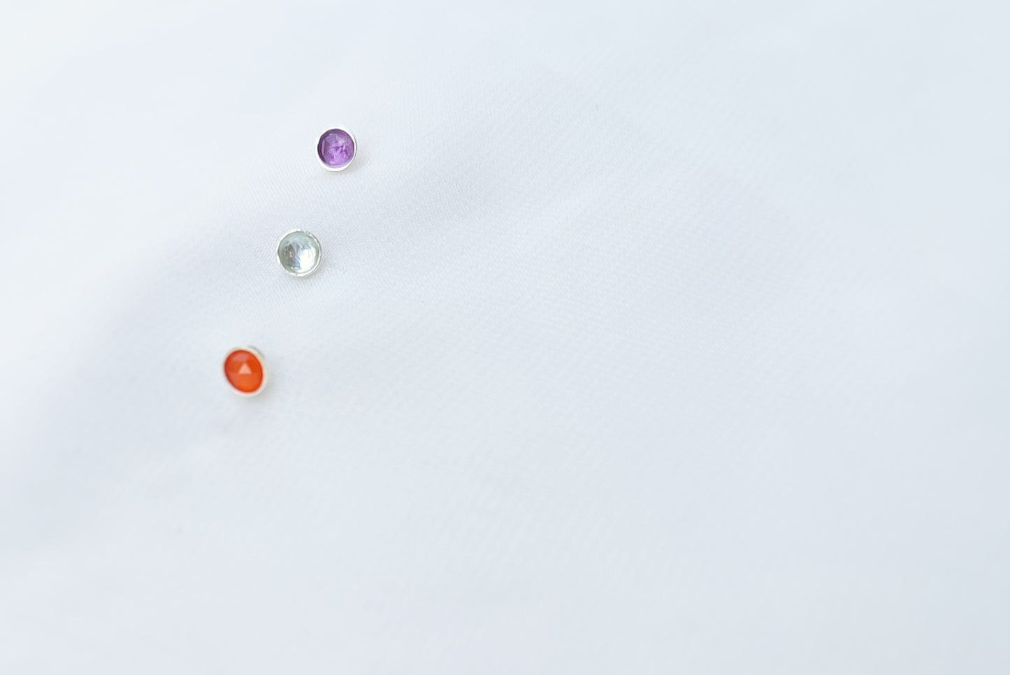 Geburtsstein Ohrstecker, 925 Sterling Silber Ohrringe