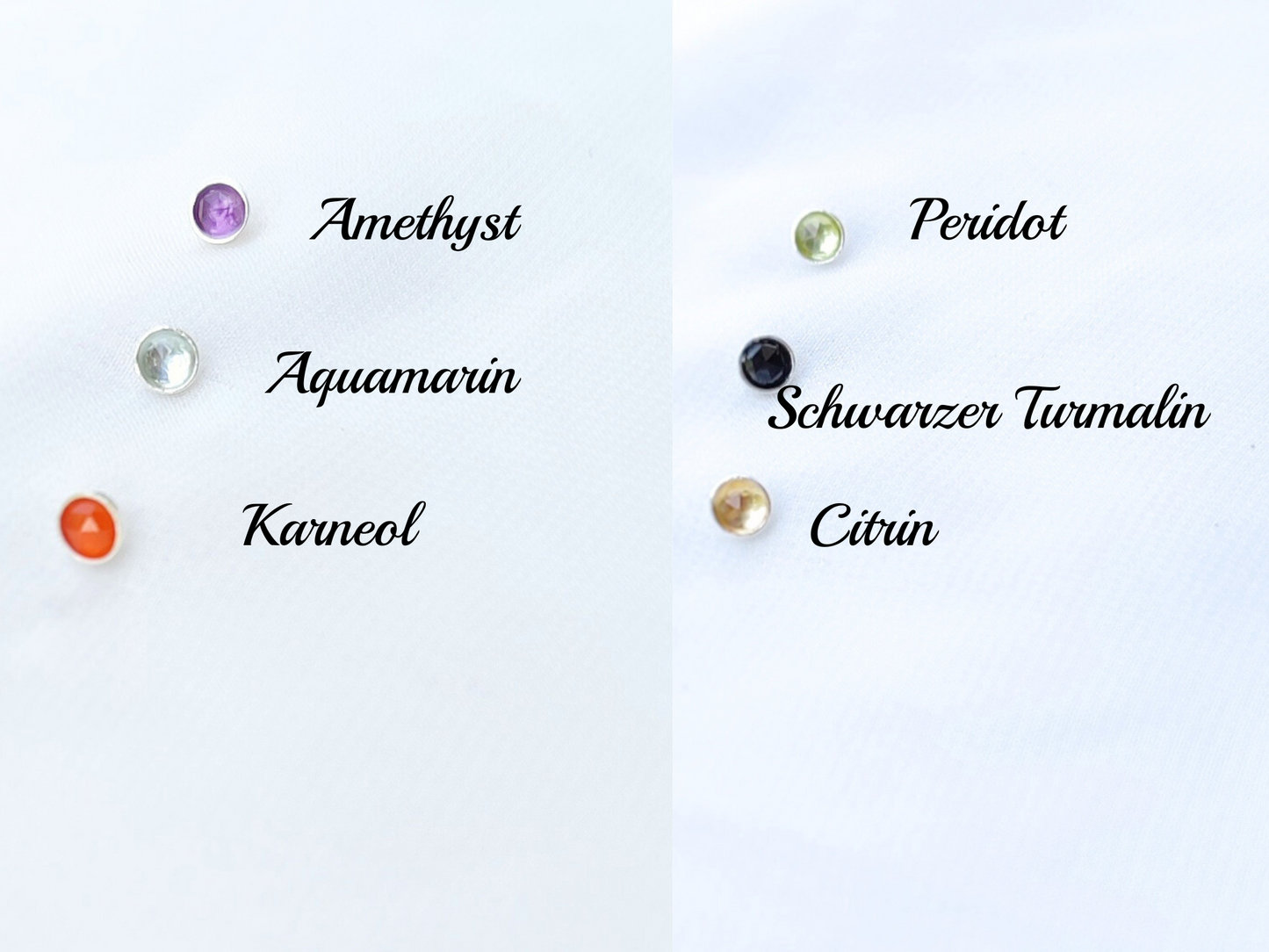 Geburtsstein Ohrstecker, 925 Sterling Silber Ohrringe