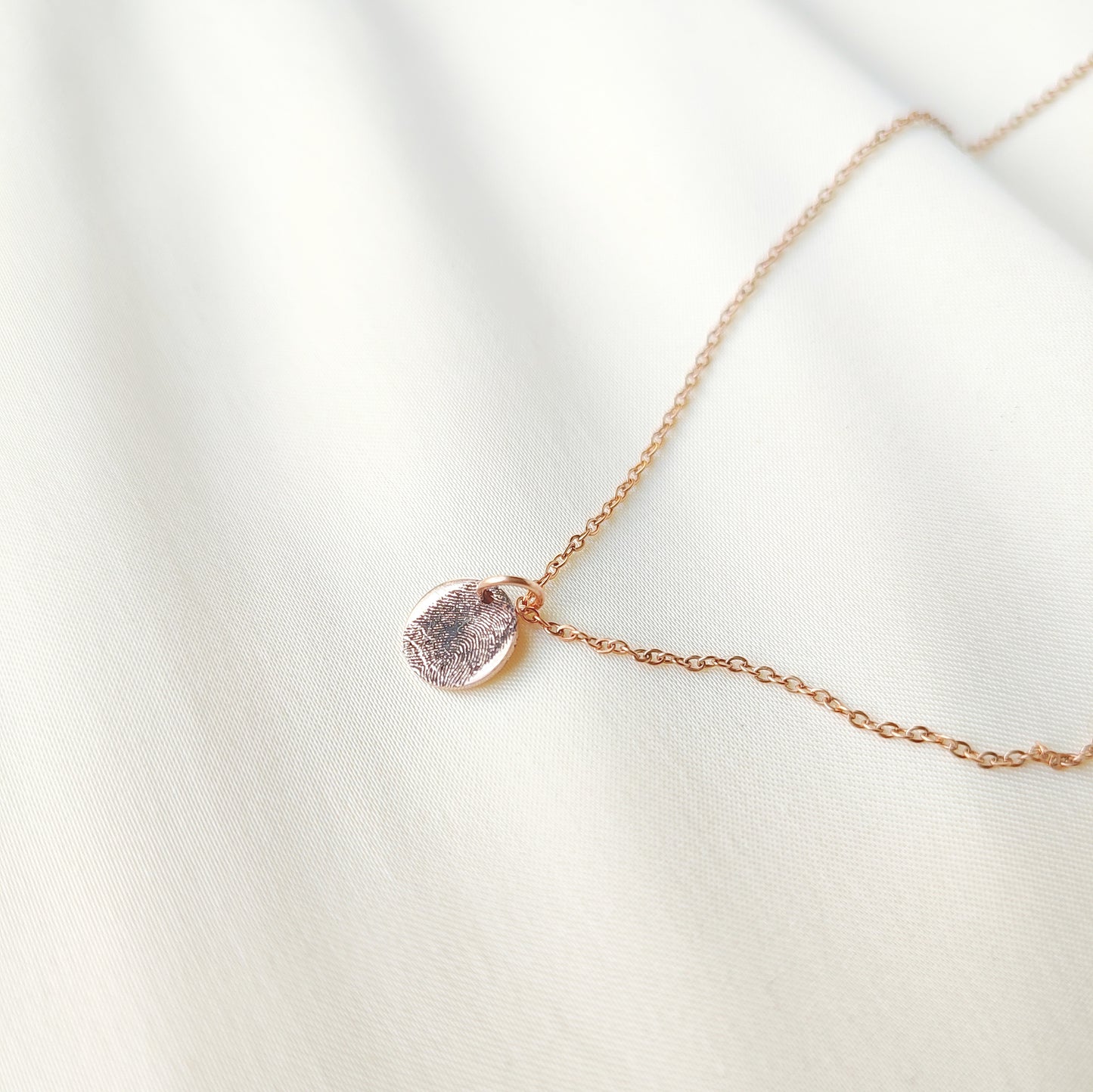 Personalisierte Fingerabdruck Halskette aus 925 Sterling Silber, Gold Filled oder Roségold Filled, Schmuck Geschenk mit persönlicher Gravur