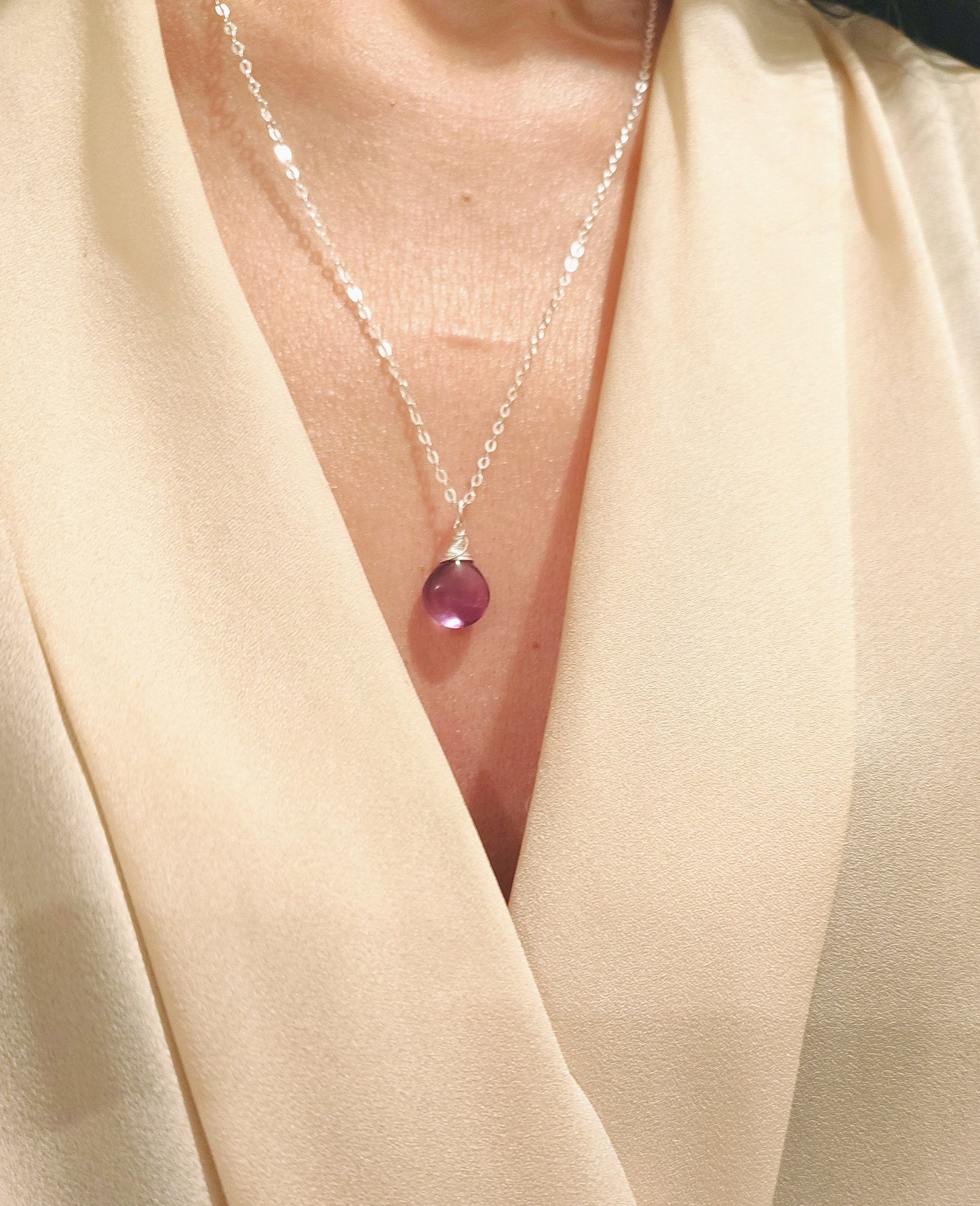 Amethyst Halskette in 925 Sterling Silber oder Gold Filled - Februar Geburtsstein