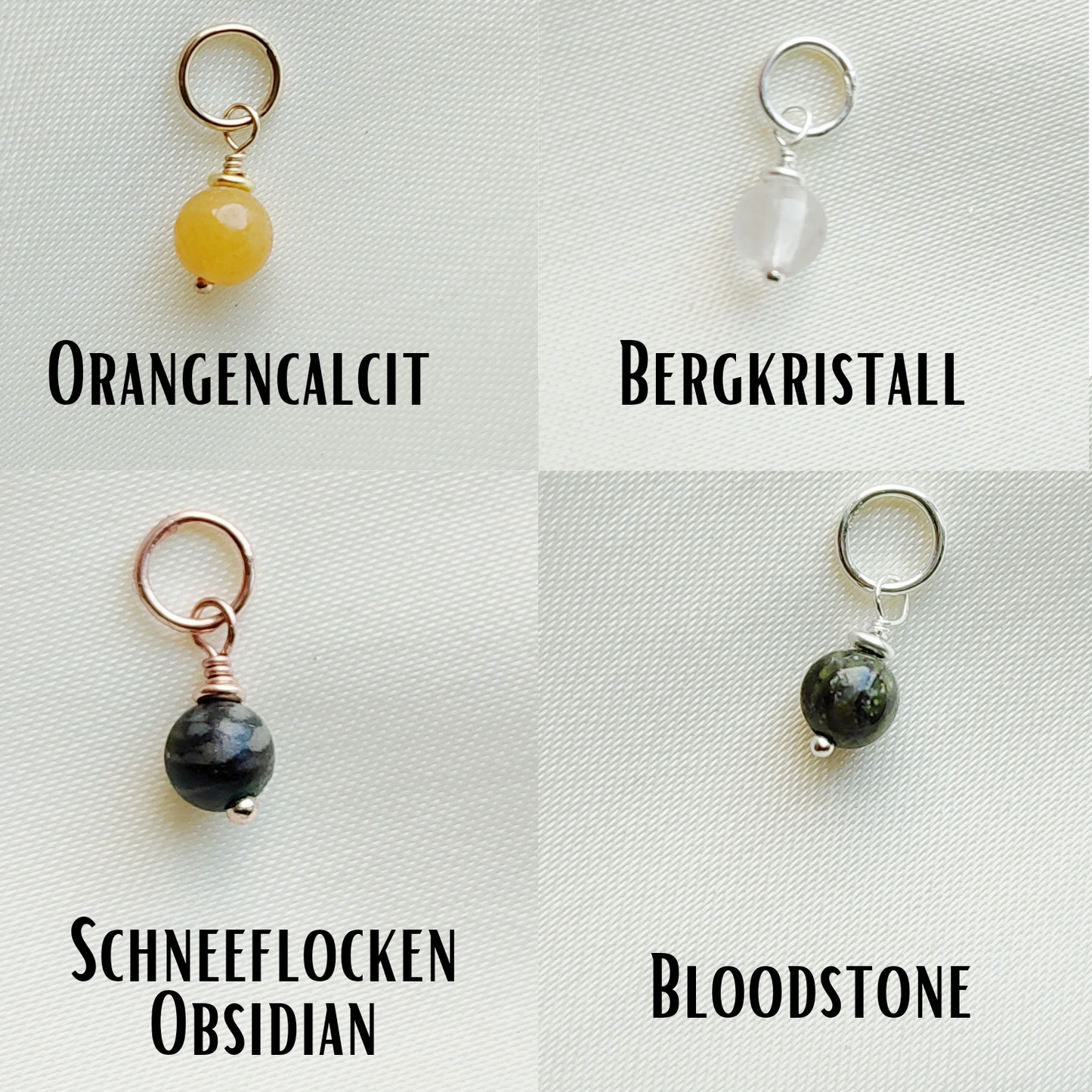 Mini Stein Anhänger für Halsketten, Creolen und Armbänder