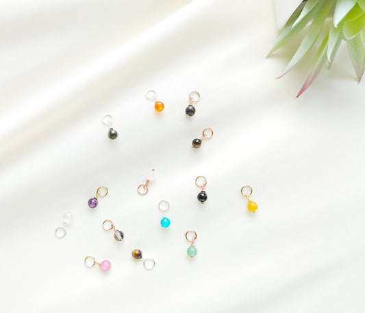 Mini Stein Anhänger für Halsketten, Creolen und Armbänder