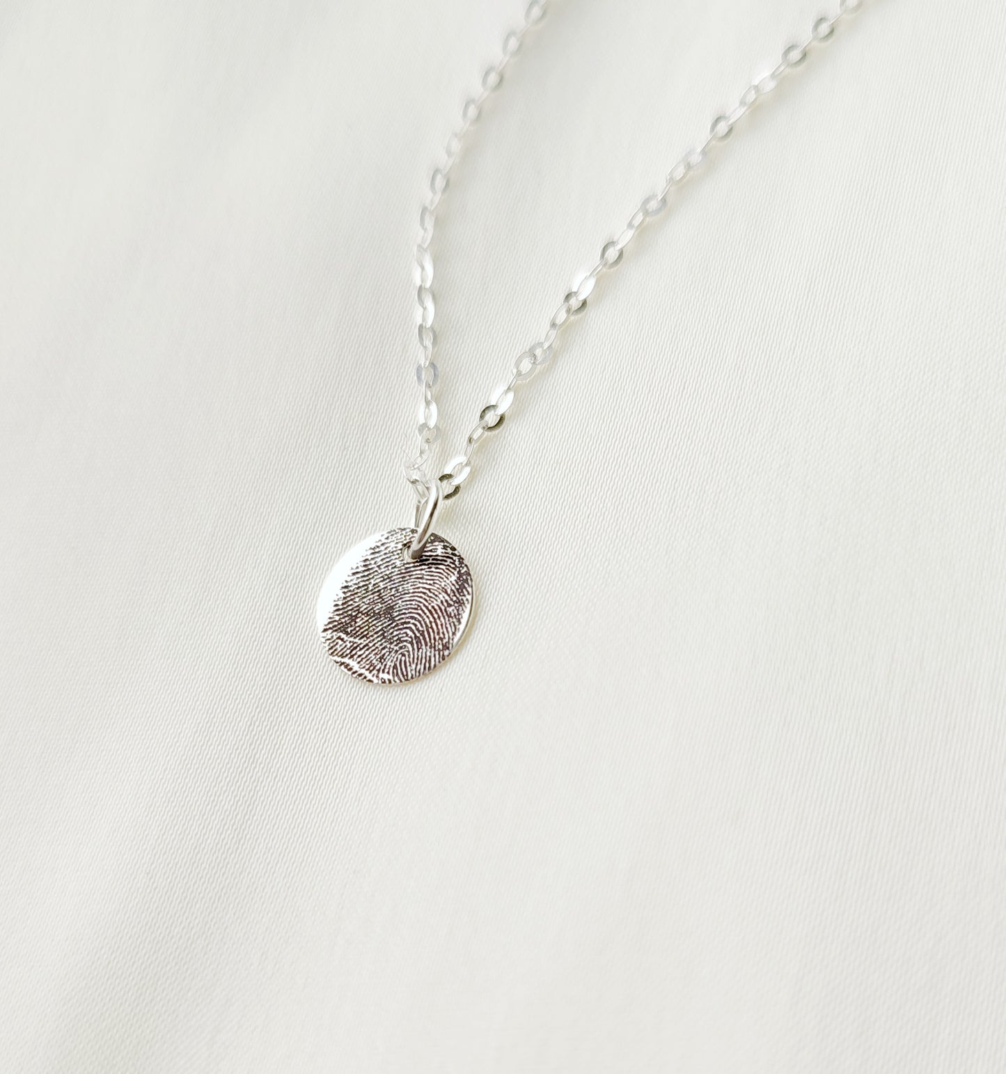 Personalisierte Fingerabdruck Halskette aus 925 Sterling Silber, Gold Filled oder Roségold Filled, Schmuck Geschenk mit persönlicher Gravur