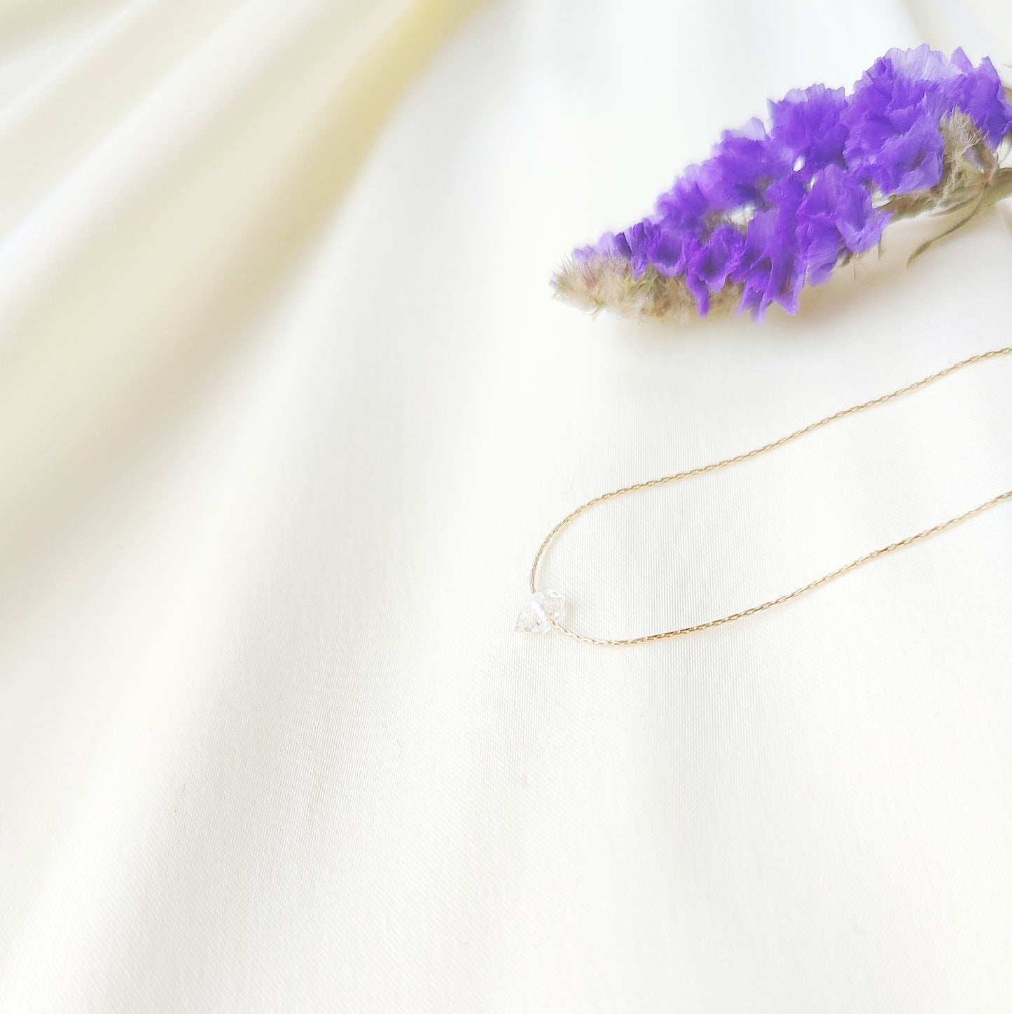 Herkimer Diamant Halskette Gold - Sterling Silber