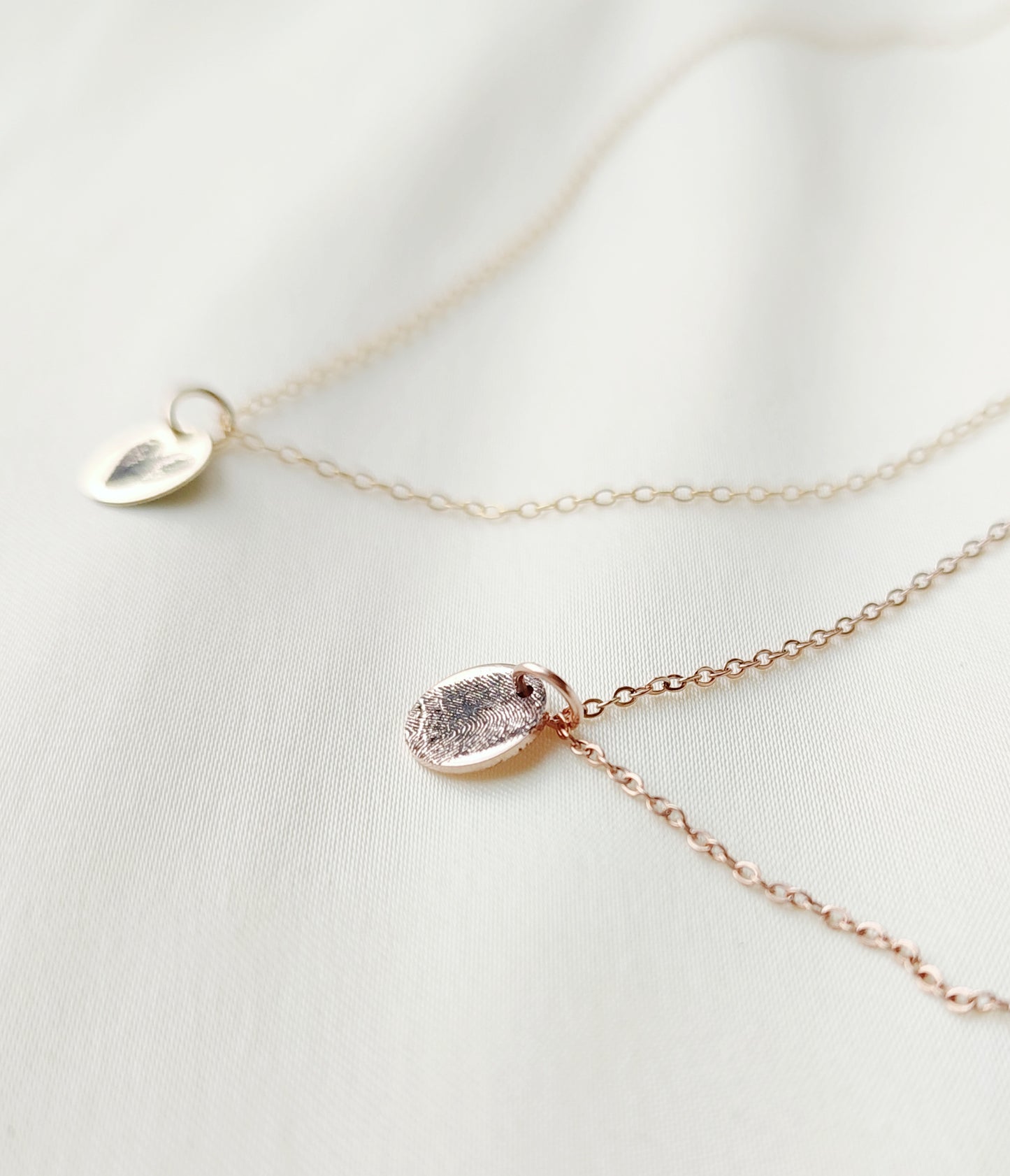 Personalisierte Fingerabdruck Halskette aus 925 Sterling Silber, Gold Filled oder Roségold Filled, Schmuck Geschenk mit persönlicher Gravur