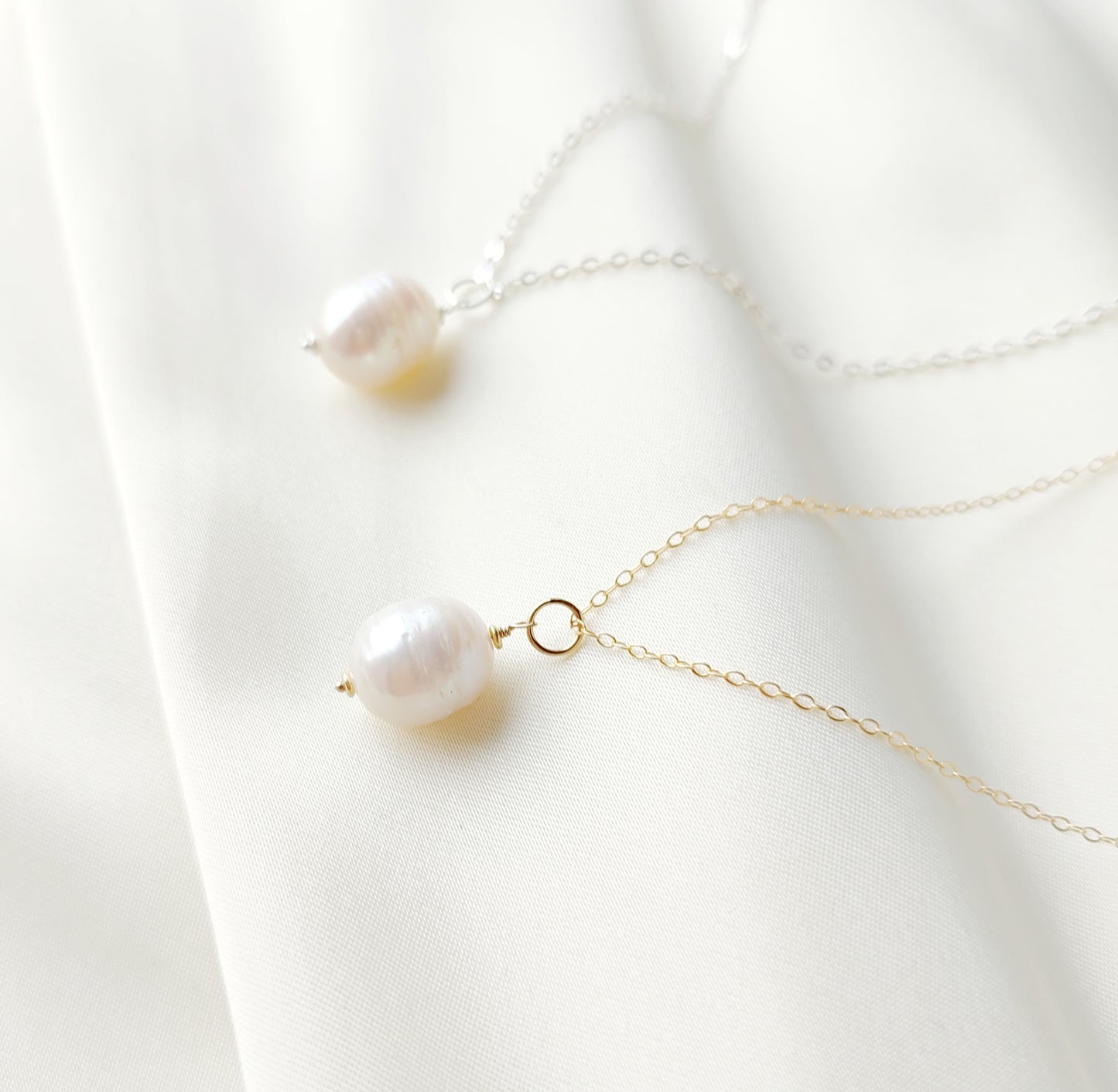 Boho Perlenkette - Halskette mit Süßwasser Perle