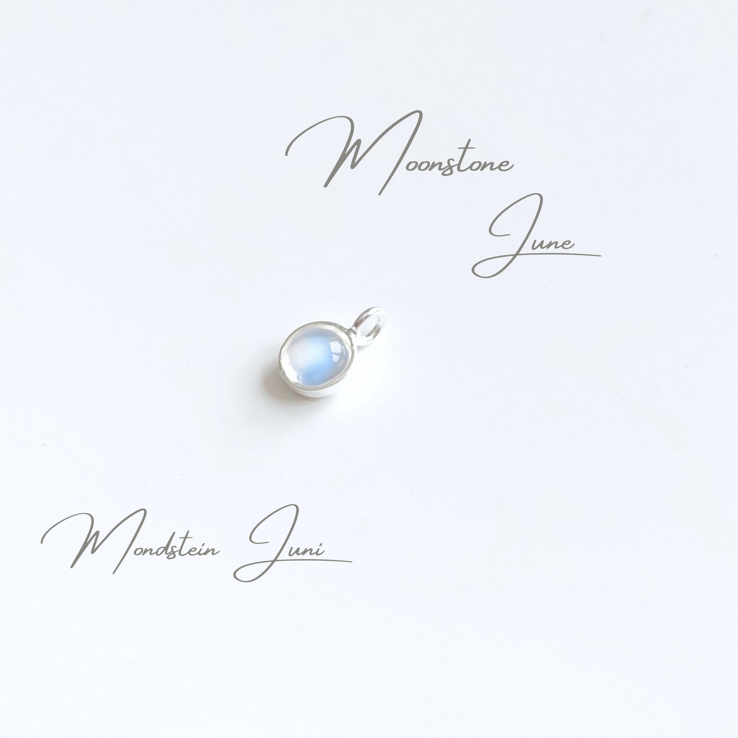 Mini Geburtsstein Anhänger aus 925 Sterling Silber