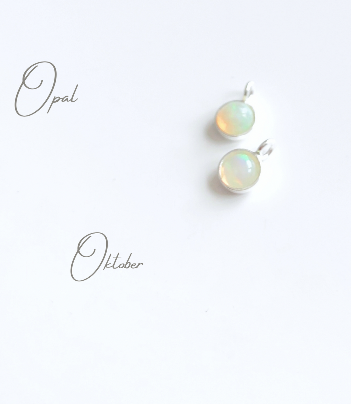 Mini Geburtsstein Anhänger aus 925 Sterling Silber