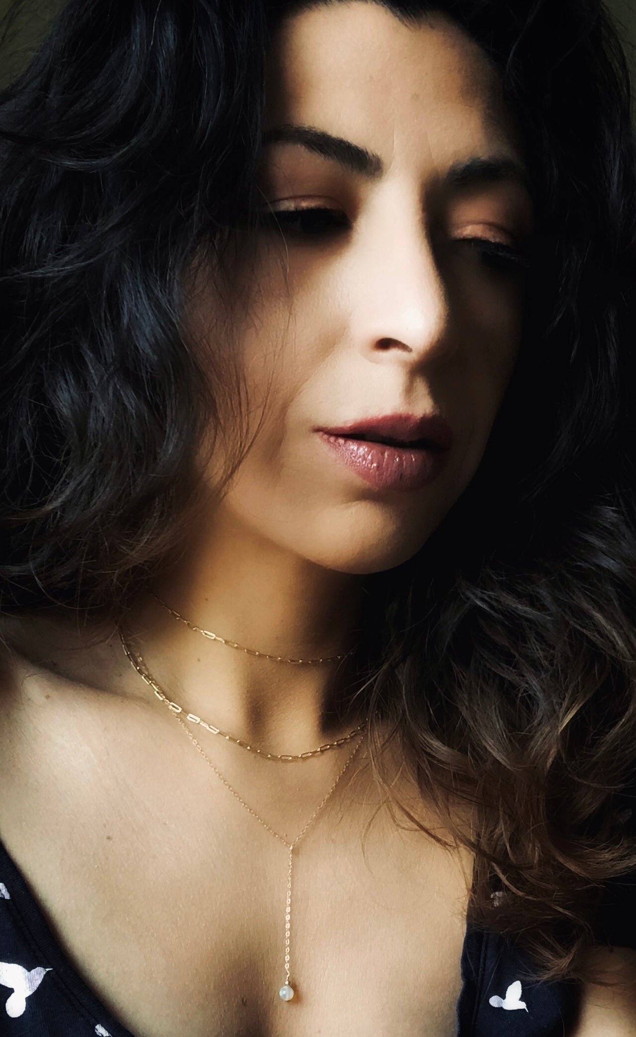 Paperclip Halskette aus Silber, Gold/Roségold filled