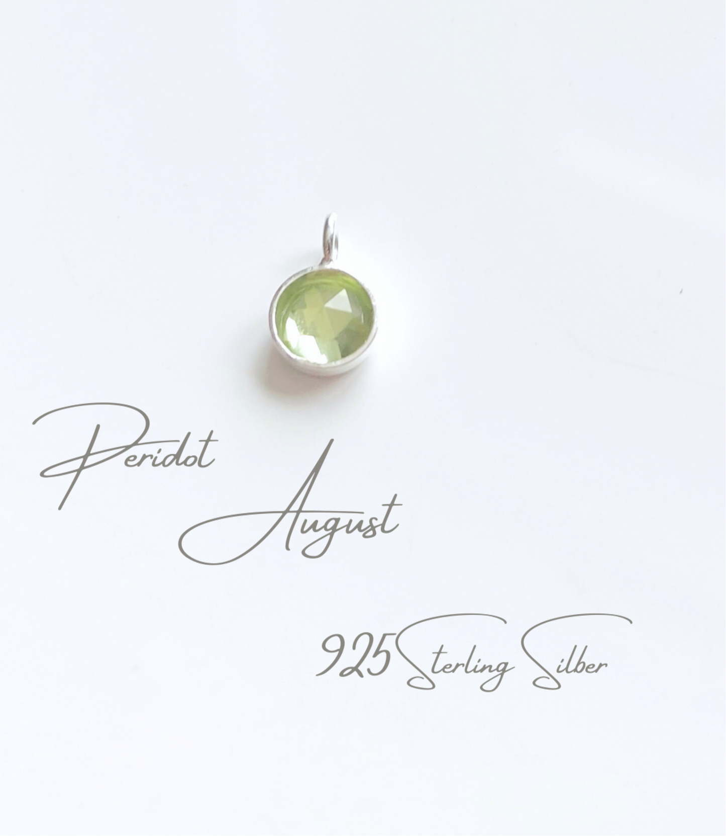 Mini Geburtsstein Anhänger aus 925 Sterling Silber