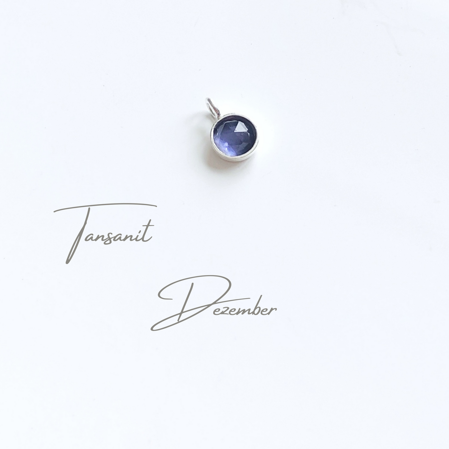 Mini Geburtsstein Anhänger aus 925 Sterling Silber