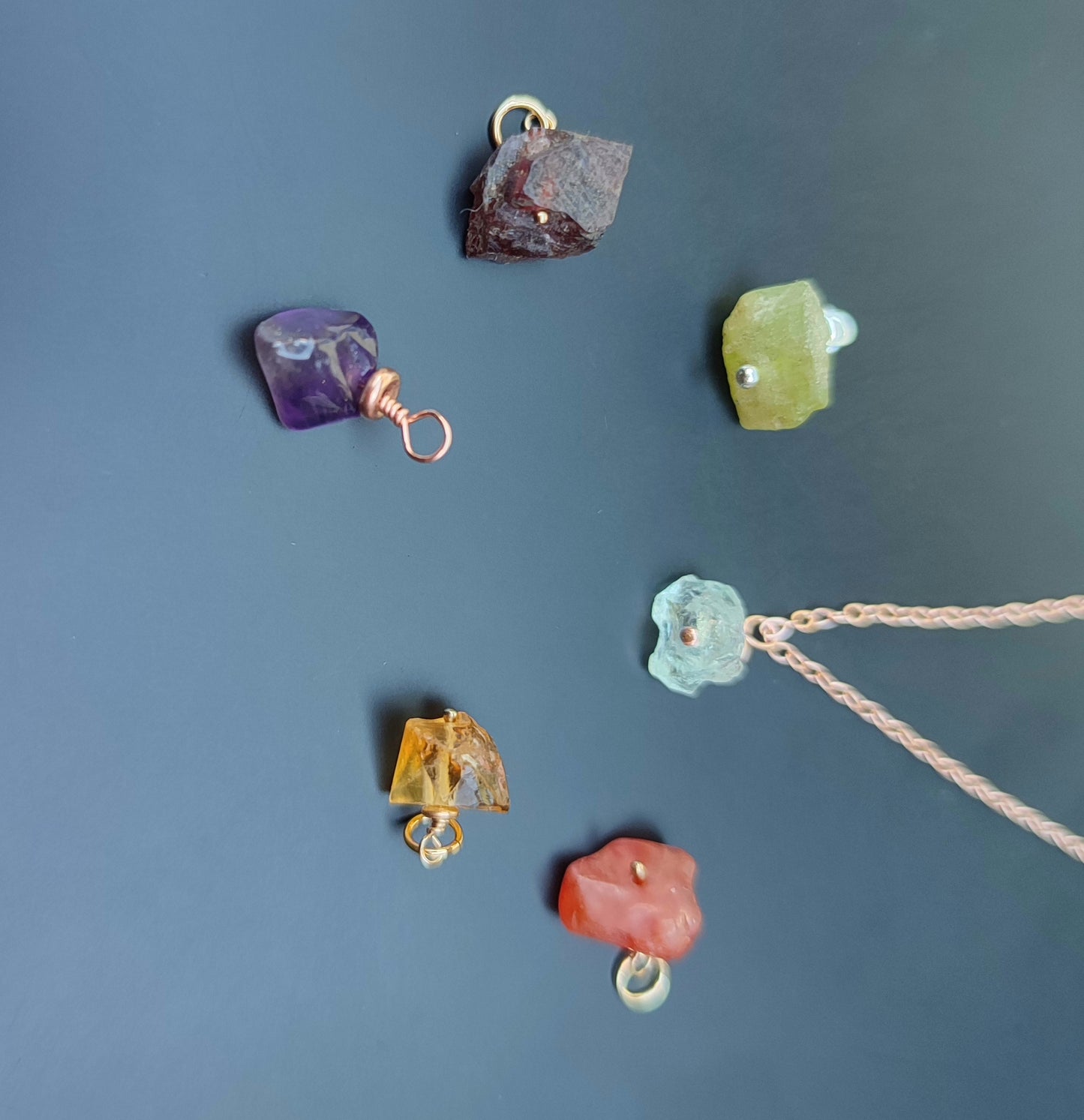 Geburtsstein Anhänger, Rohstein Anhänger