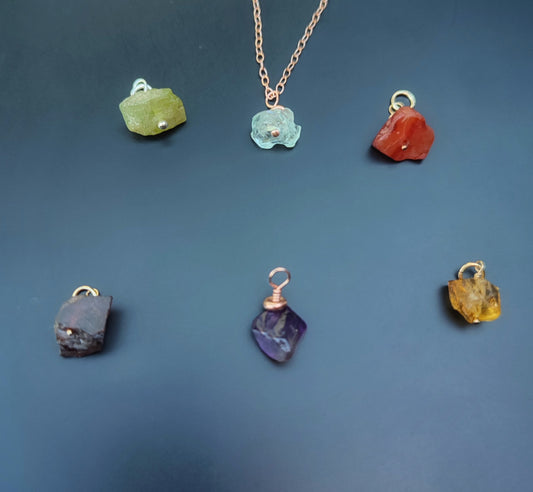 Geburtsstein Anhänger, Rohstein Anhänger