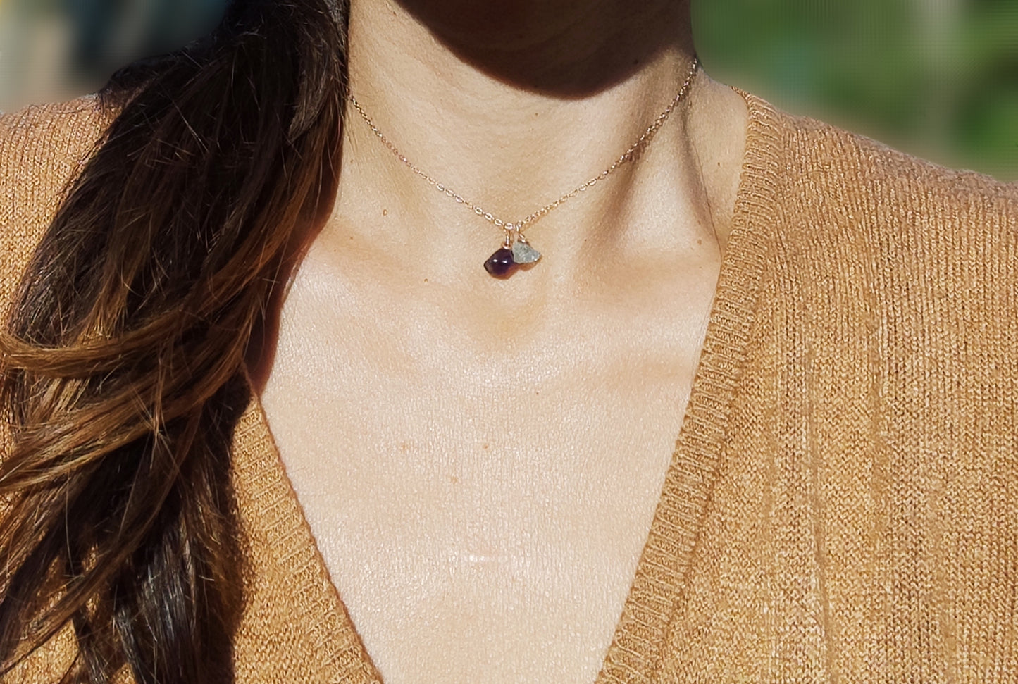 Geburtsstein Anhänger, Rohstein Anhänger