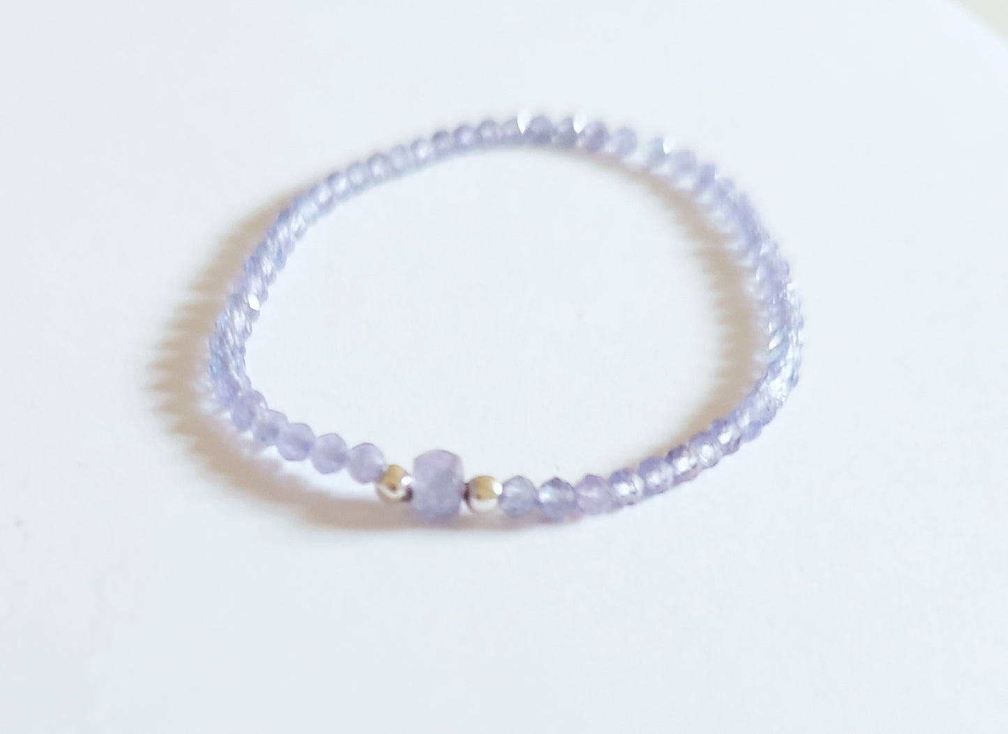 Tansanit Stretch Armband, Dezember Geburtsstein für Frauen