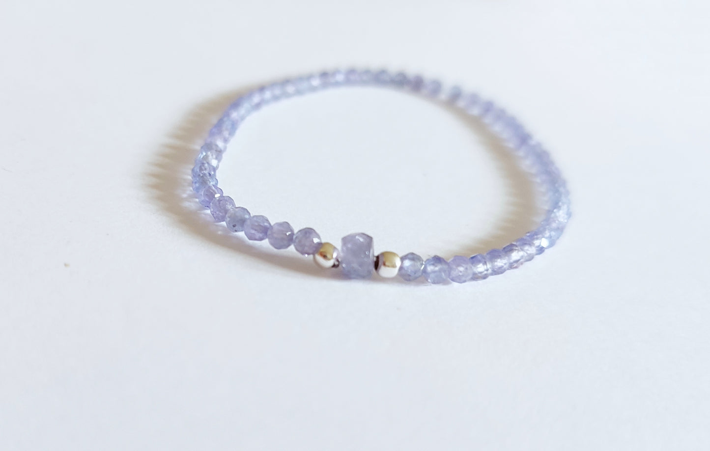 Tansanit Stretch Armband, Dezember Geburtsstein für Frauen