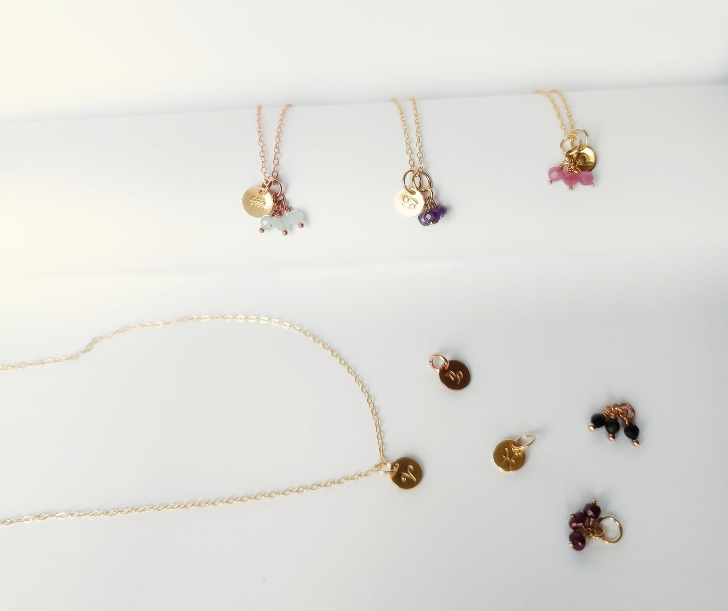 Sternzeichen Anhänger 6 mm für Halskette, Gold Filled