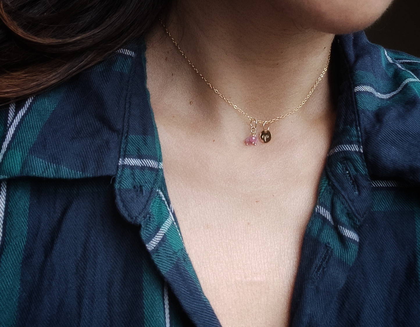 Sternzeichen Anhänger 6 mm für Halskette, Gold Filled