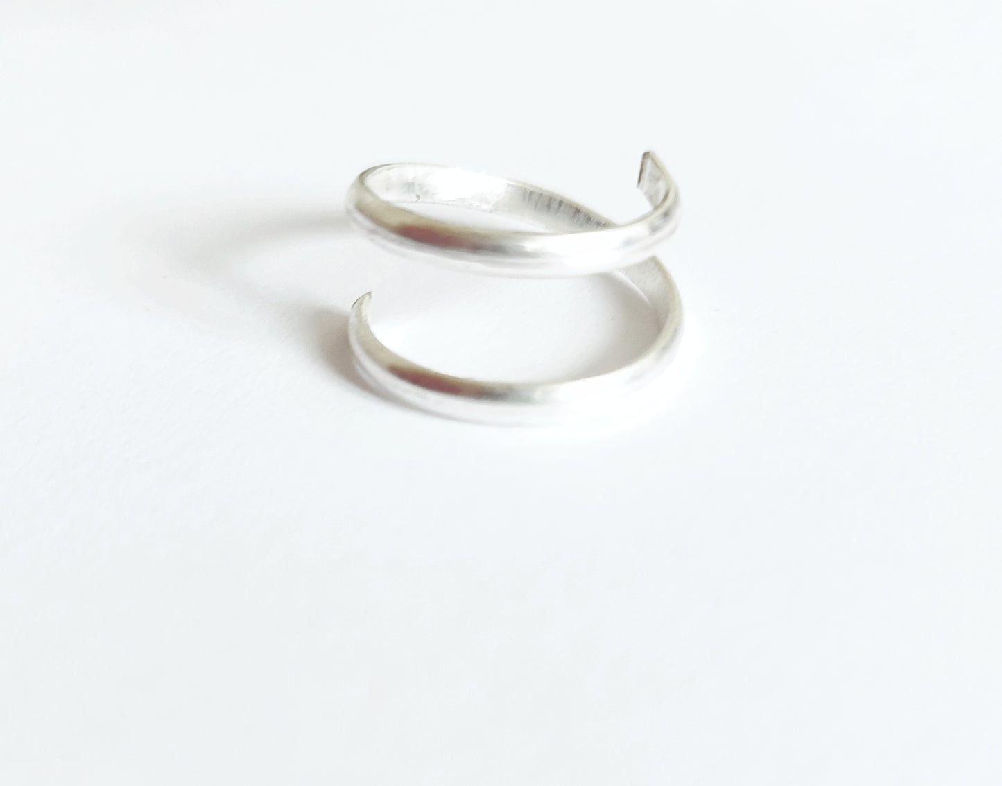 Designer Spiral Schwebe - Ring 925 Sterling Silber