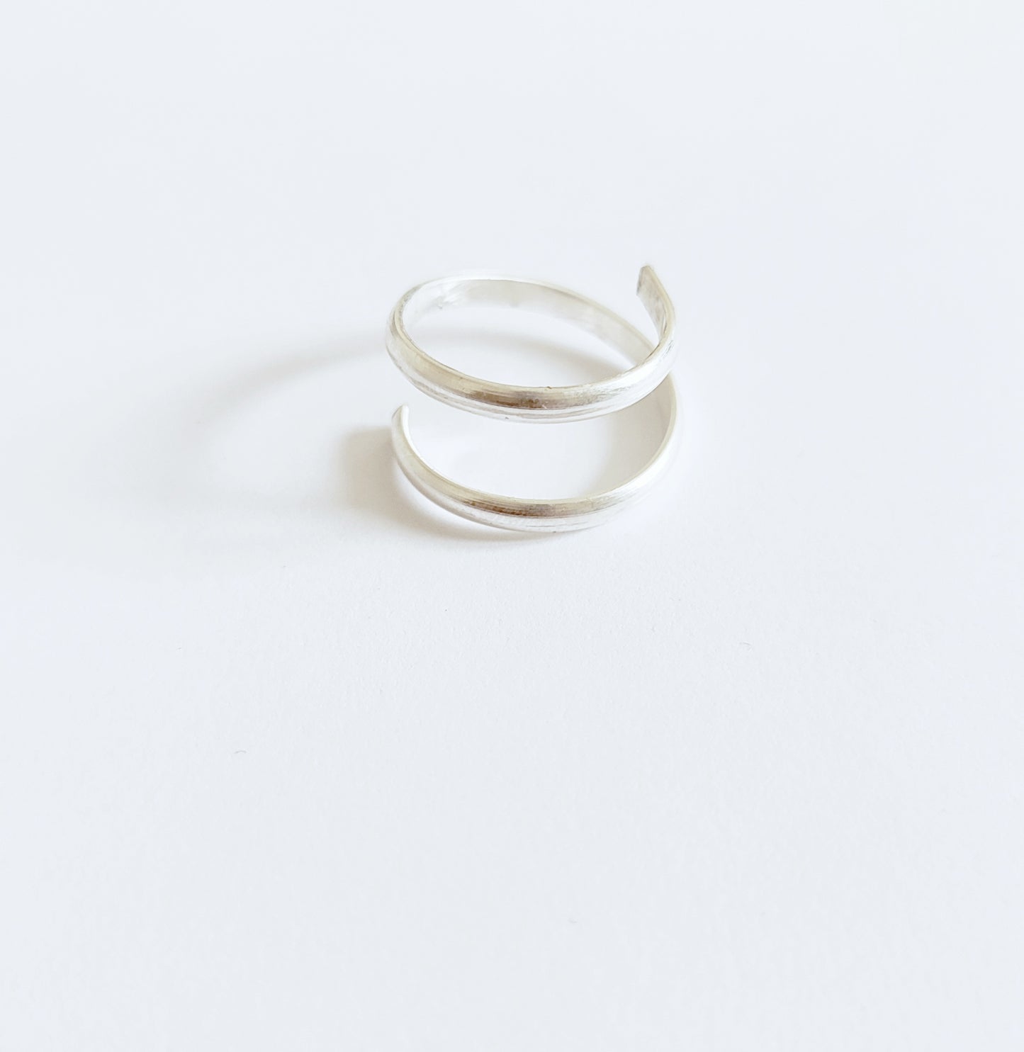 Designer Spiral Schwebe - Ring 925 Sterling Silber