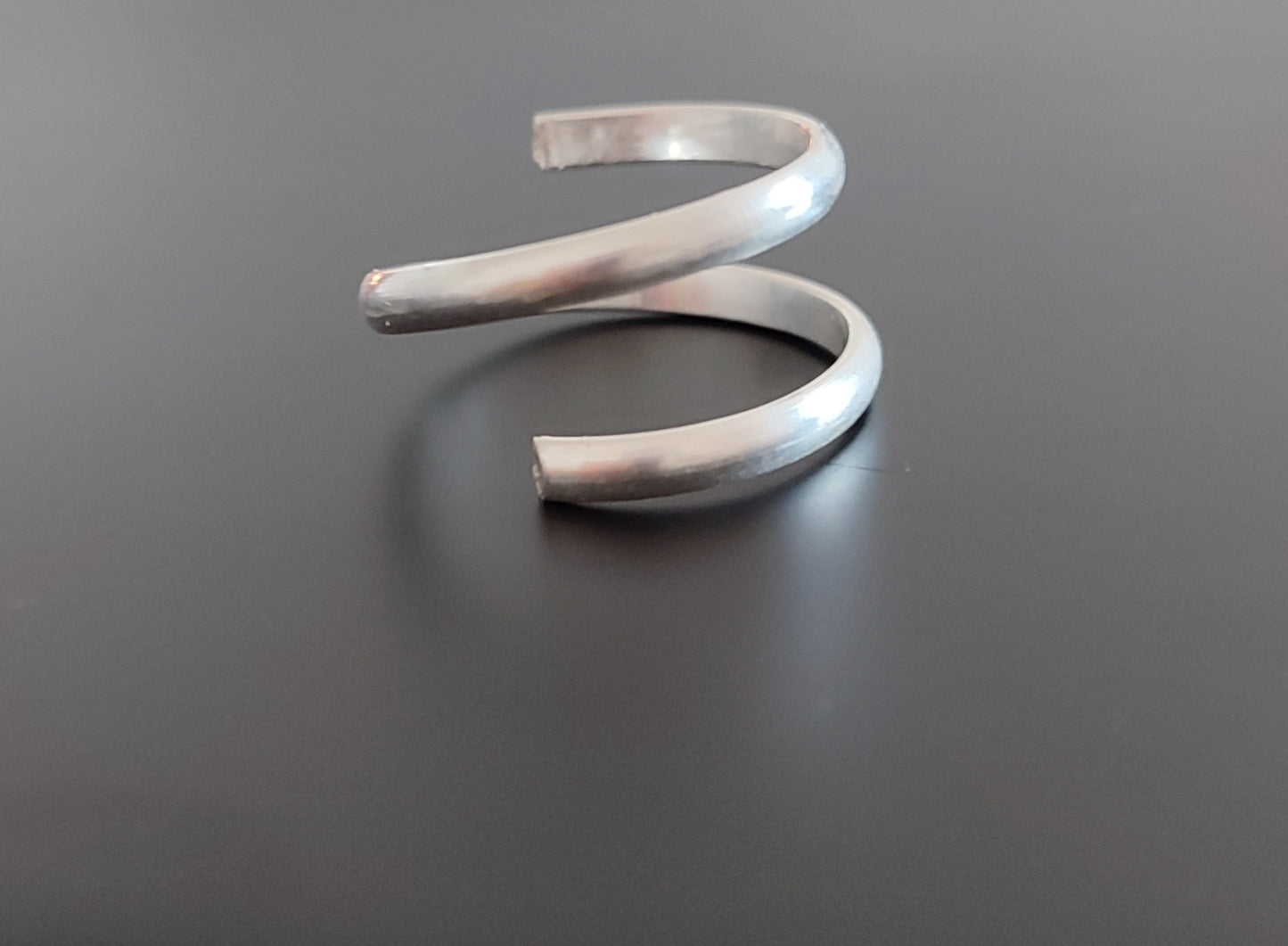 Designer Spiral Schwebe - Ring 925 Sterling Silber