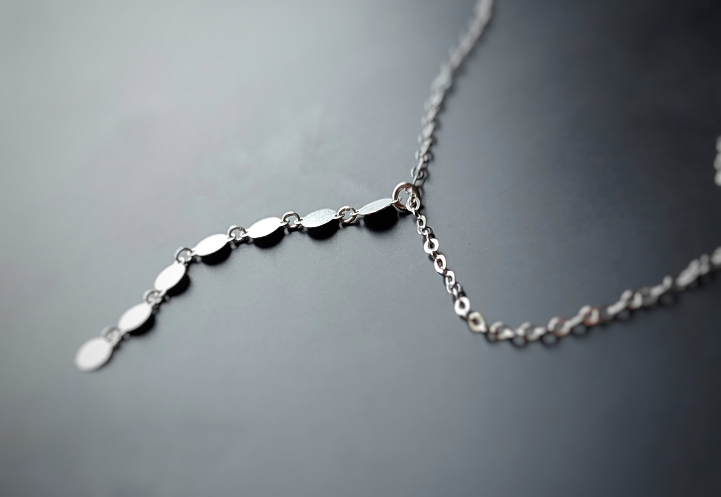 Sterling Silber Choker, 4mm Plättchen Halskette