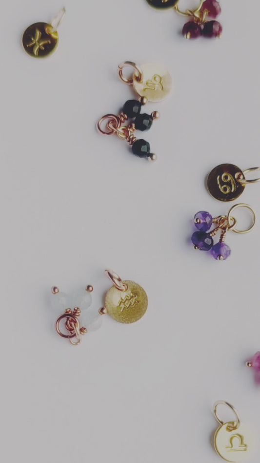 Sternzeichen Anhänger 6 mm für Halskette, Gold Filled