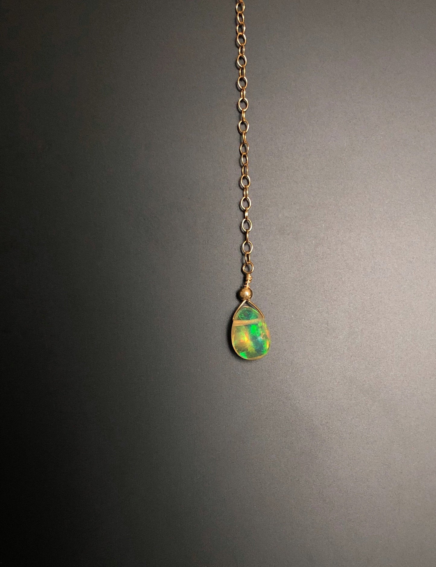 Y Halskette mit Opal, Welo Opal Kette in Gold Filled, Rosègold und 925 Sterling Silber