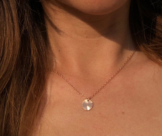 Gebürstete Plättchenkette in Rosegold Filled