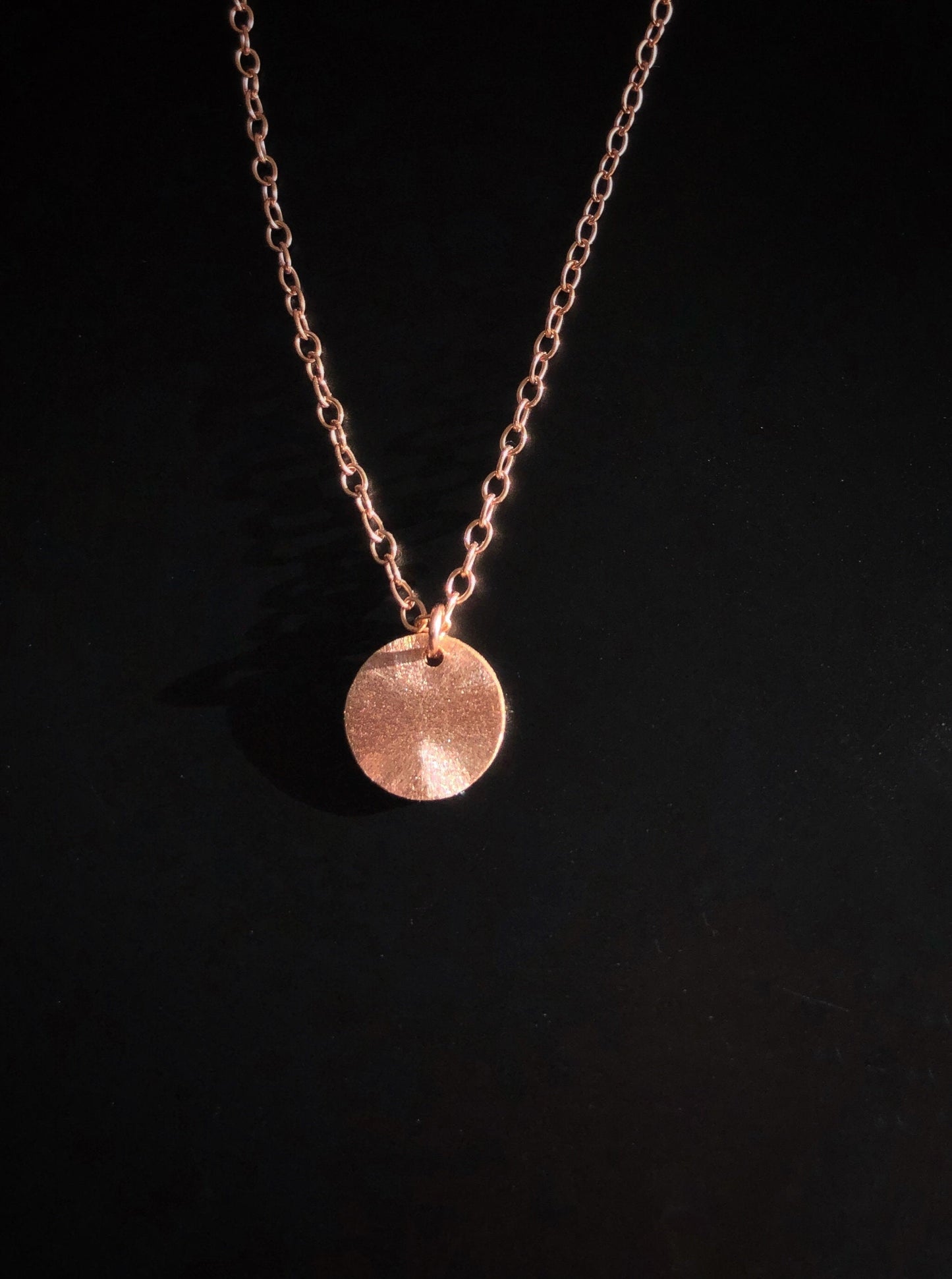 Gebürstete Plättchenkette in Rosegold Filled