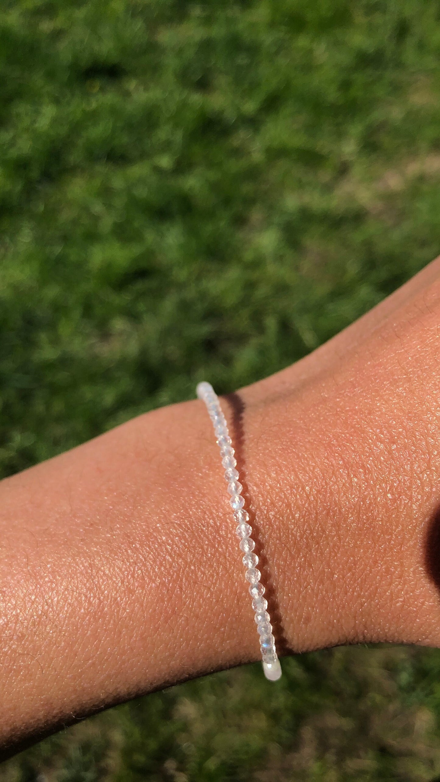 Dünnes Stapelarmband mit Mondstein und Morganit, Regenbogen Mondstein Armband, 925 Sterling Silber, Gold Filled, Rosègold Filled