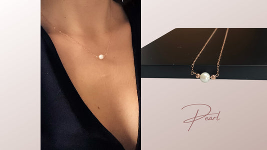 Akoya Perlenkette, Kette mit kleiner Perle, Minimalistische Halskette mit kleiner Perle