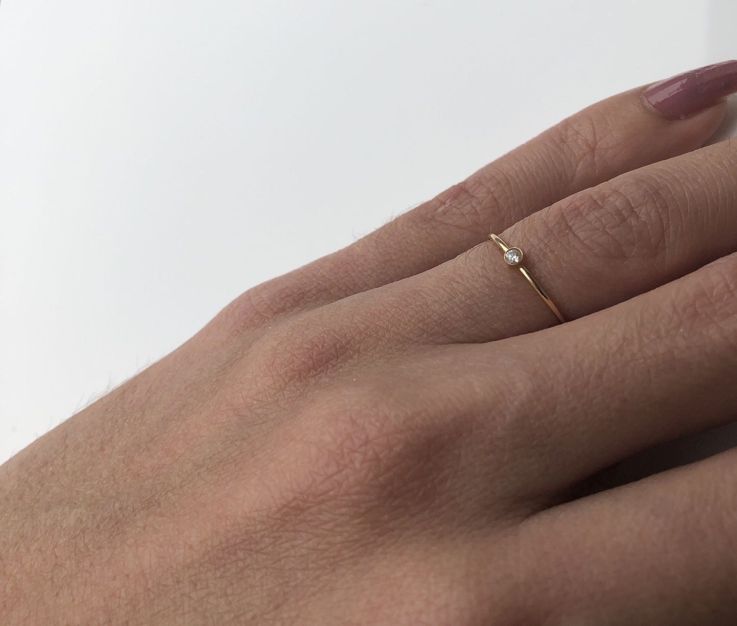 Opal Stapelring in Gold Filled, Sterling Silber, Roségold, Schmaler Ring mit Feueropal, Oktober Geburtsstein