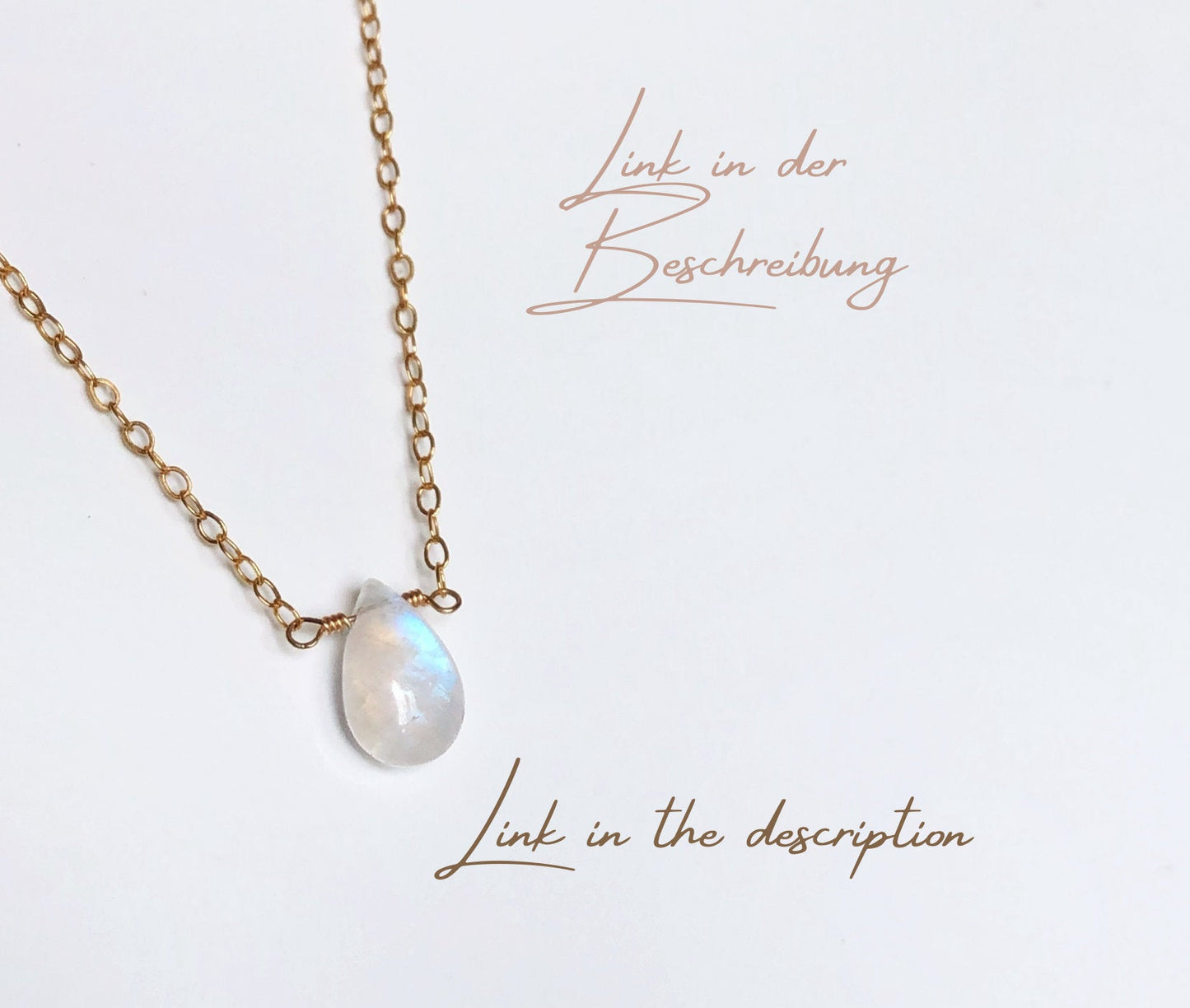 Boho Choker mit Mondstein Perlen, Kurze Halskette mit Regenbogen Mondstein, Kurze Layering Kette in Gold, Juni Geburtsstein