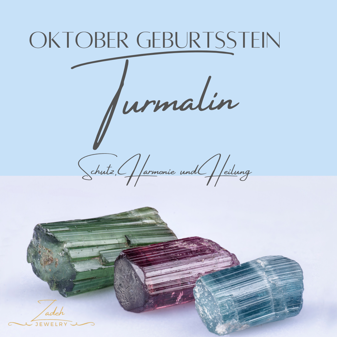 Personalisierbarer Rohstein Ring mit Turmalin