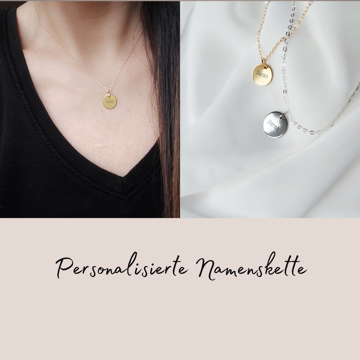 Namenskette, Personalisierte Halskette mit Namen und deiner Handschrift